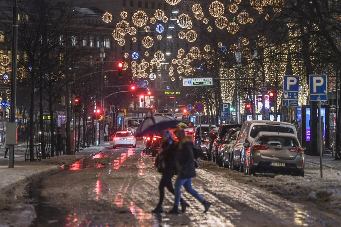 A street shot of a busy street in Helsinki, Finland. Photo: EPA-EFE