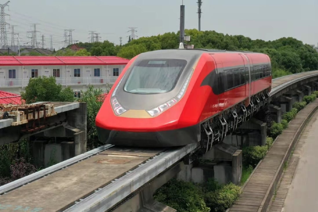 Power supply has been a major technological challenge for high-speed maglev trains. As China aims to be a transport superpower, a team of Chinese researchers has developed wireless power transfer for maglev trains. Photo: CRRC Zhuzhou Locomotive Co