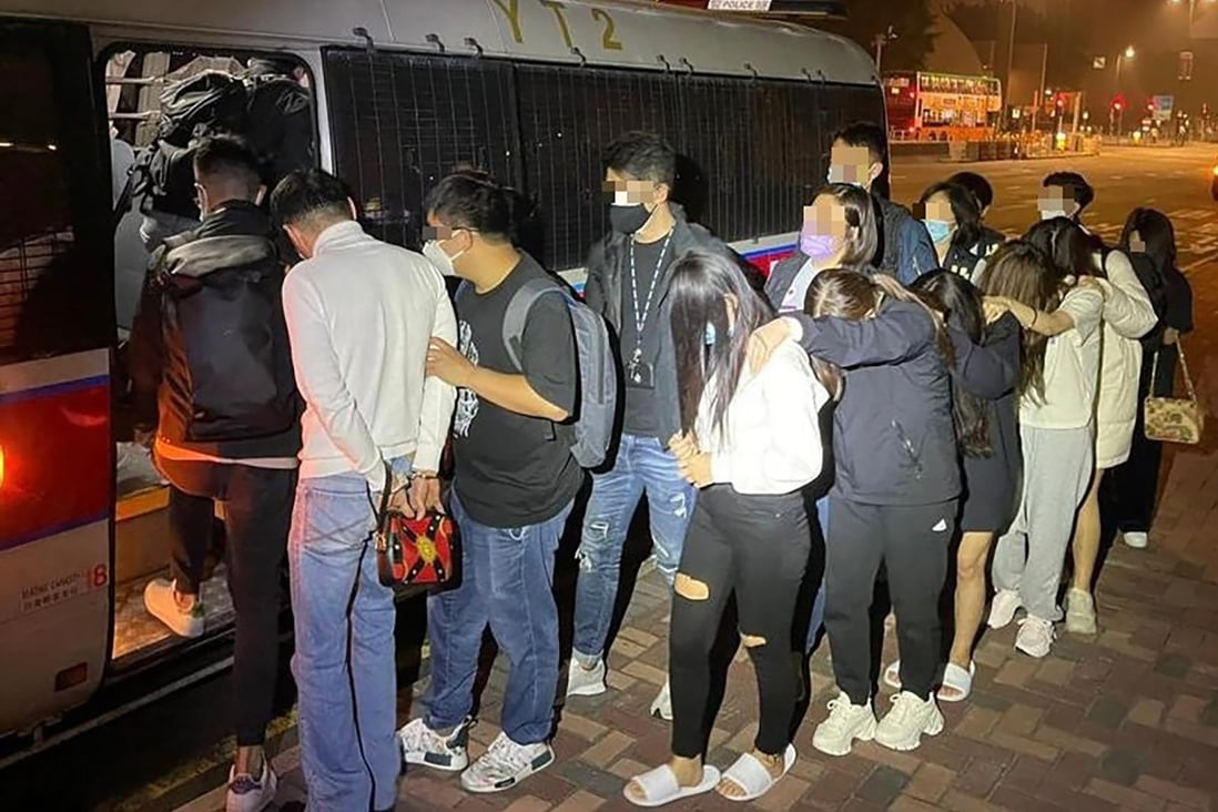 The suspect in her twenties was among six mainland women detained for unlawfully remaining in the city. Photo: Handout