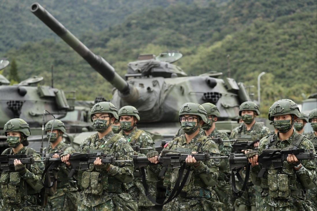 Although Taiwan’s military is dwarfed by that of mainland China’s, strategists hope superior training could help give them the edge in a conflict. Photo: EPA-EFE