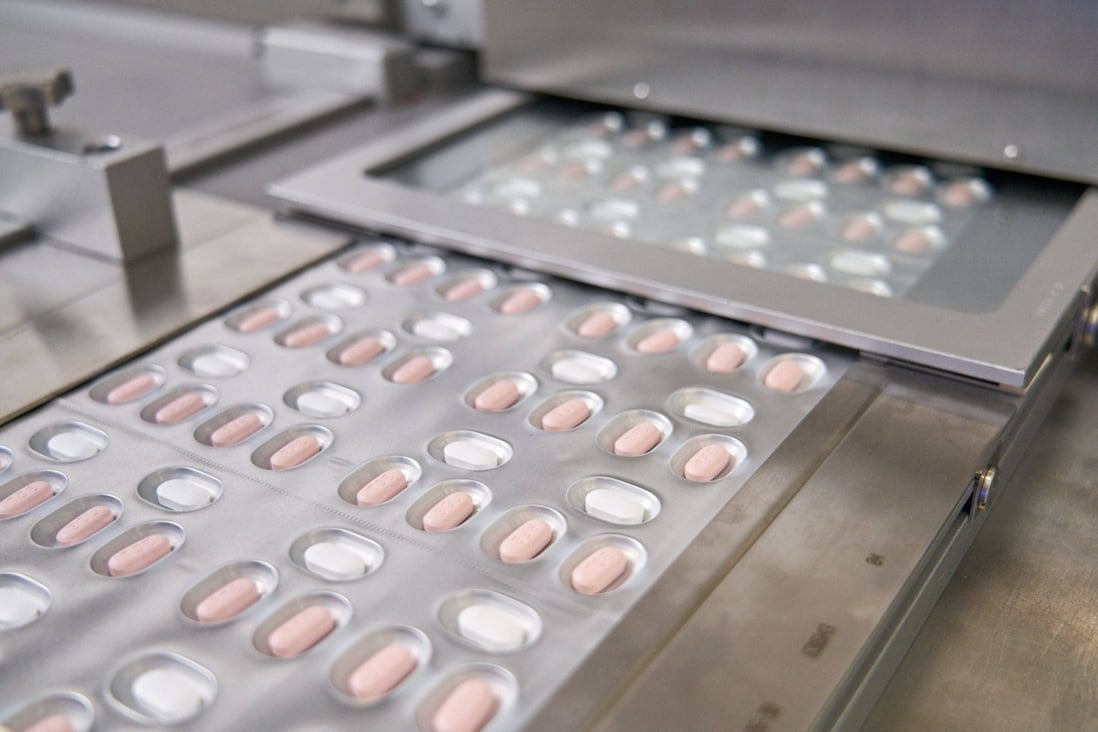 A laboratory manufacturing Pfizer’s Paxlovid in Freiburg, Germany. Fosun Pharma is also eligible to produce and supply the raw ingredients for the drug, which is called nirmatrelvir. Photo: AFP