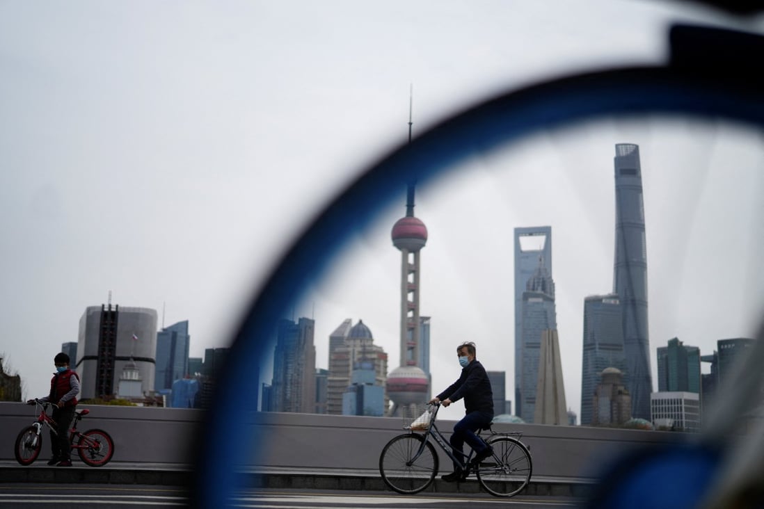 Pudong New Area, on the eastern bank of Shanghai’s Huangpu River, went into a four-day lockdown from 5am on Monday. Photo: Reuters