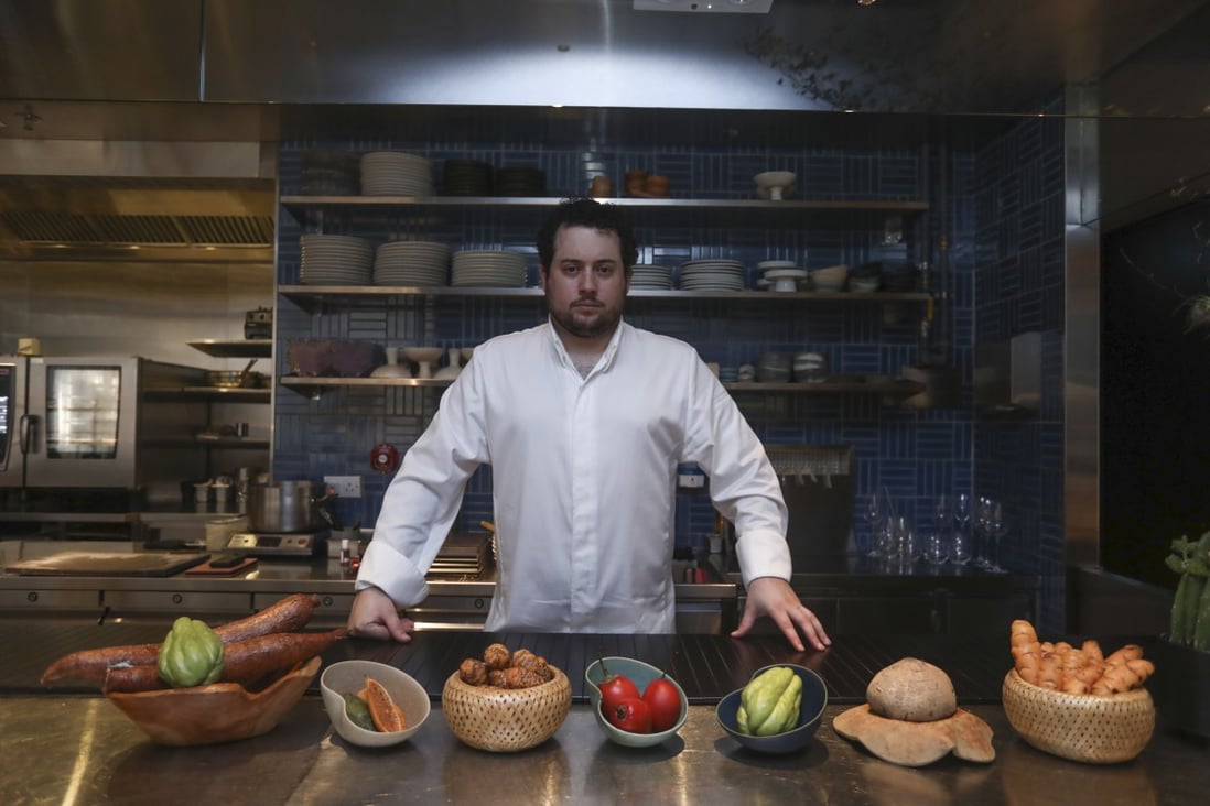 Venezuelan chef Ricardo Chaneton at his French fusion restaurant Mono in On Lan Street, Central, Hong Kong. Earning a first Michelin star in January 2022 made him a social media star in Latin America. Photo: Jonathan Wong