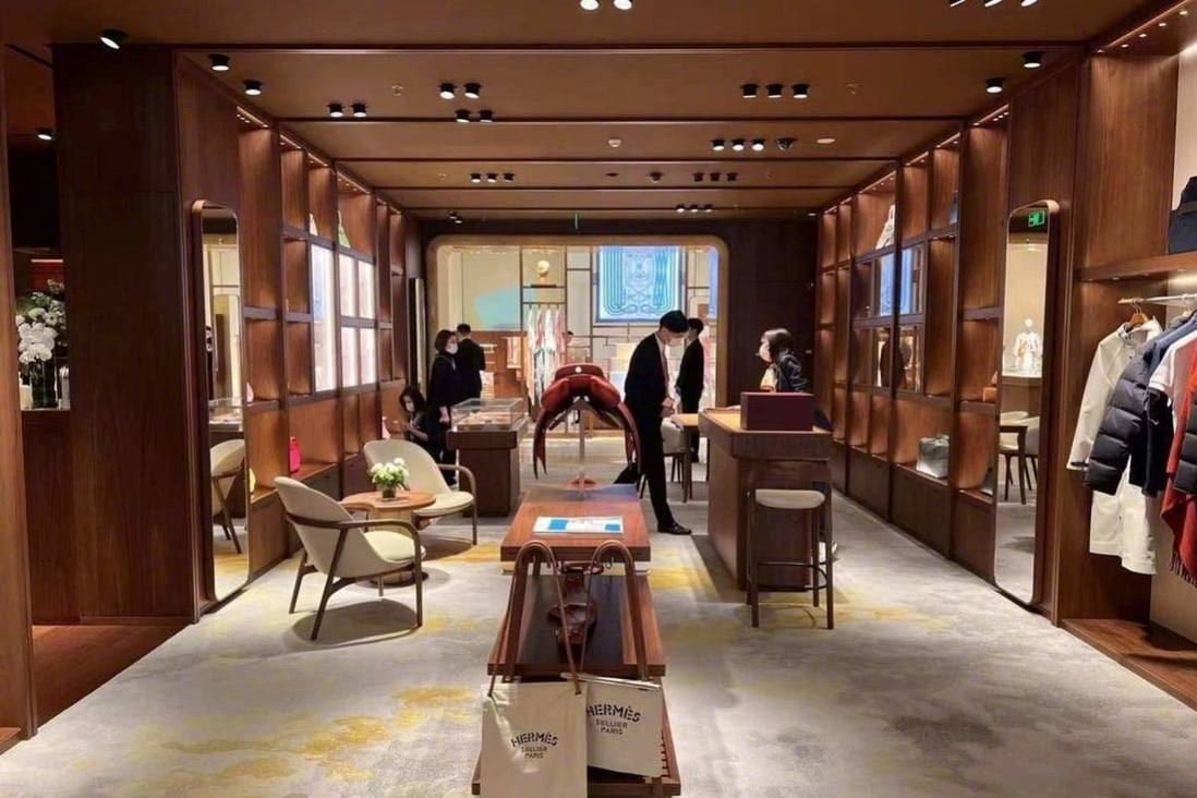The Hermes store is one of the first to open in Zhengzhou, and its third store in mainland China. Photo: Weibo
