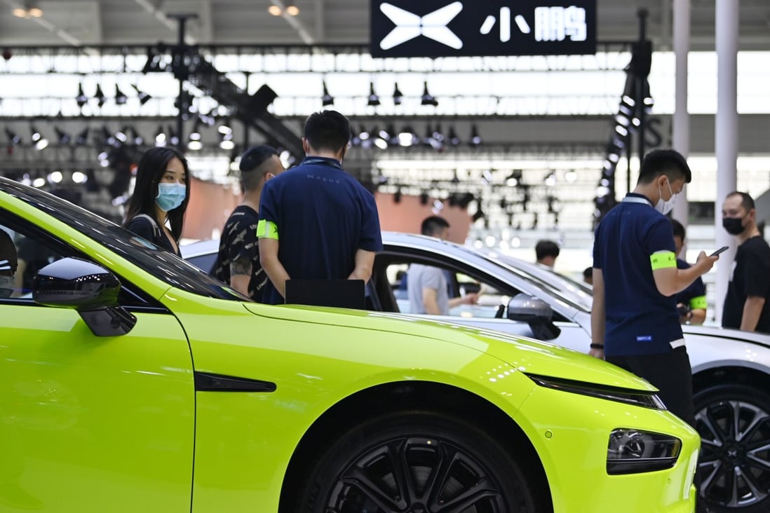 Deliveries at XPeng Motors surged in March. Photo: Xinhua