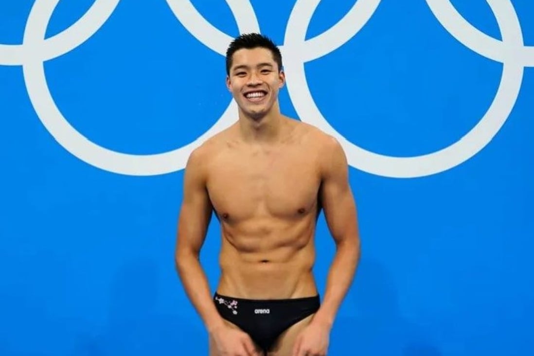 Hong Kong swimmer Ian Ho Yentou after his men’s 50m freestyle qualifier event at the Tokyo Olympic Games at the Tokyo Aquatics Centre, Japan. Photo: Instagram / Ian Ho   