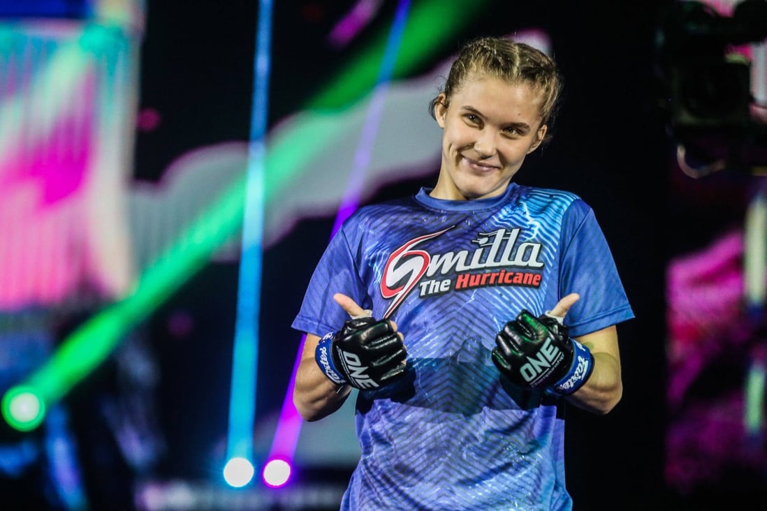 Smilla Sundell walks out for her ONE Championship debut in February, 2022. Photo: ONE Championship.