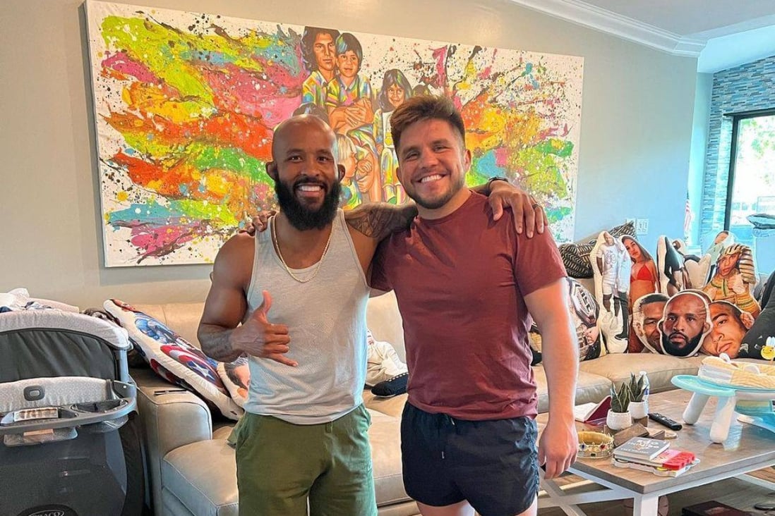 Former UFC champions Demetrious Johnson (left) and Henry Cejudo pose for a photo in Arizona. Image captured online via Demetrious Johnson on Instagram.