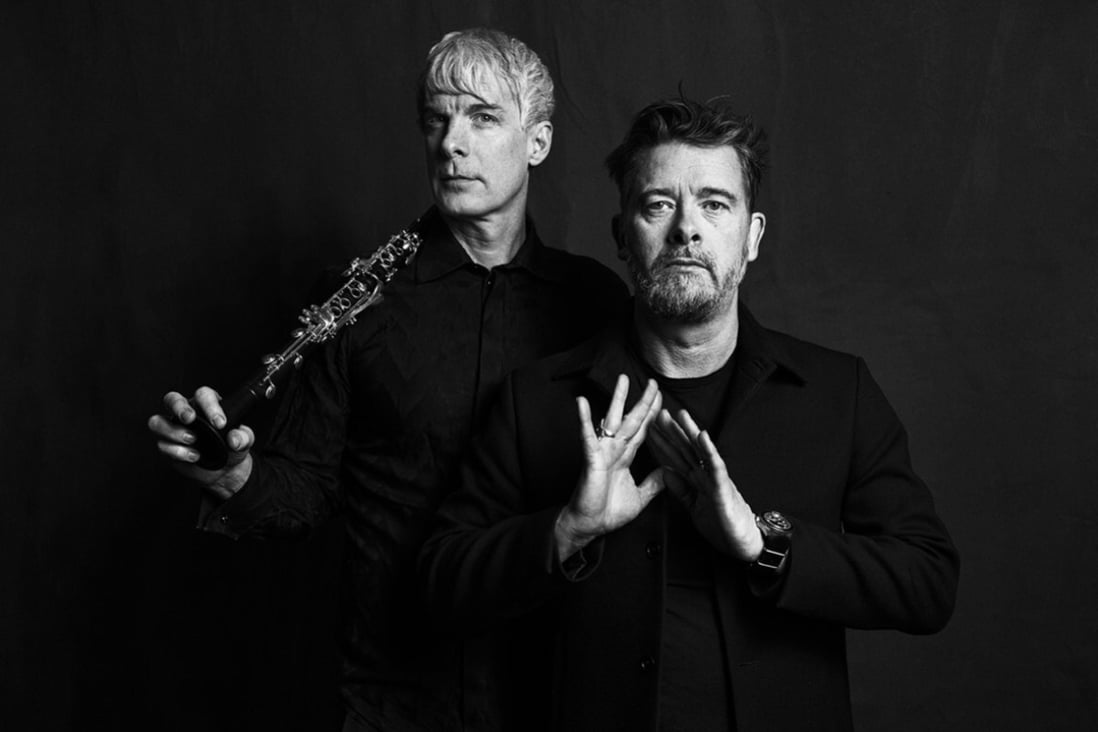 Martin Fröst (left) and Jesper Waldersten will collaborate in performances of multimedia musical work Xodus (The Way Out Lies Within). 