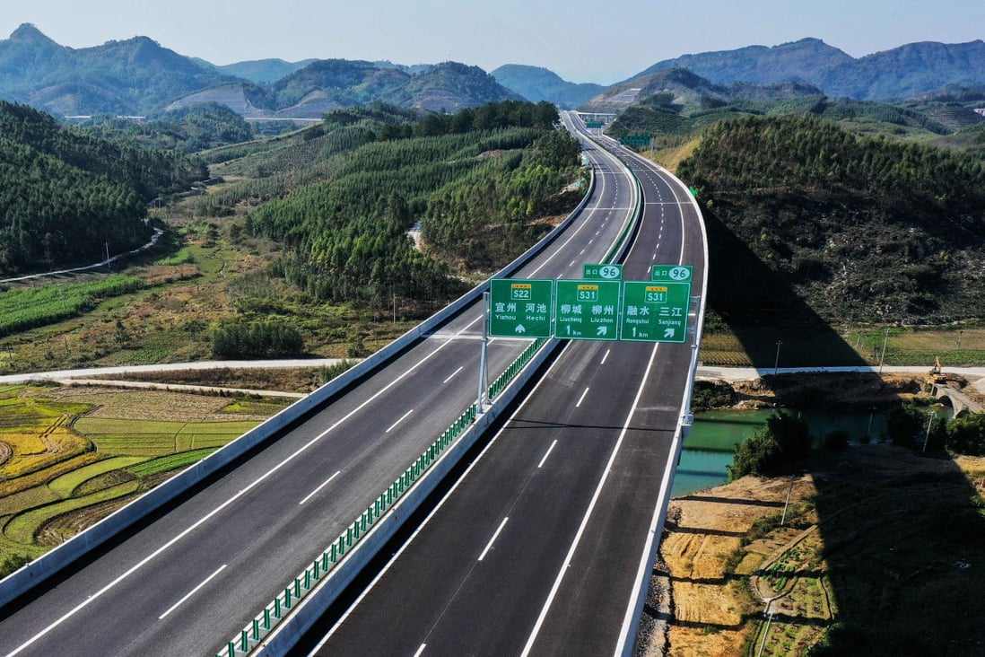 The Xinguiliu Expressway opens to traffic in December 2021, an example of assets that helped launch China’s Reit market. Photo: Xinhua