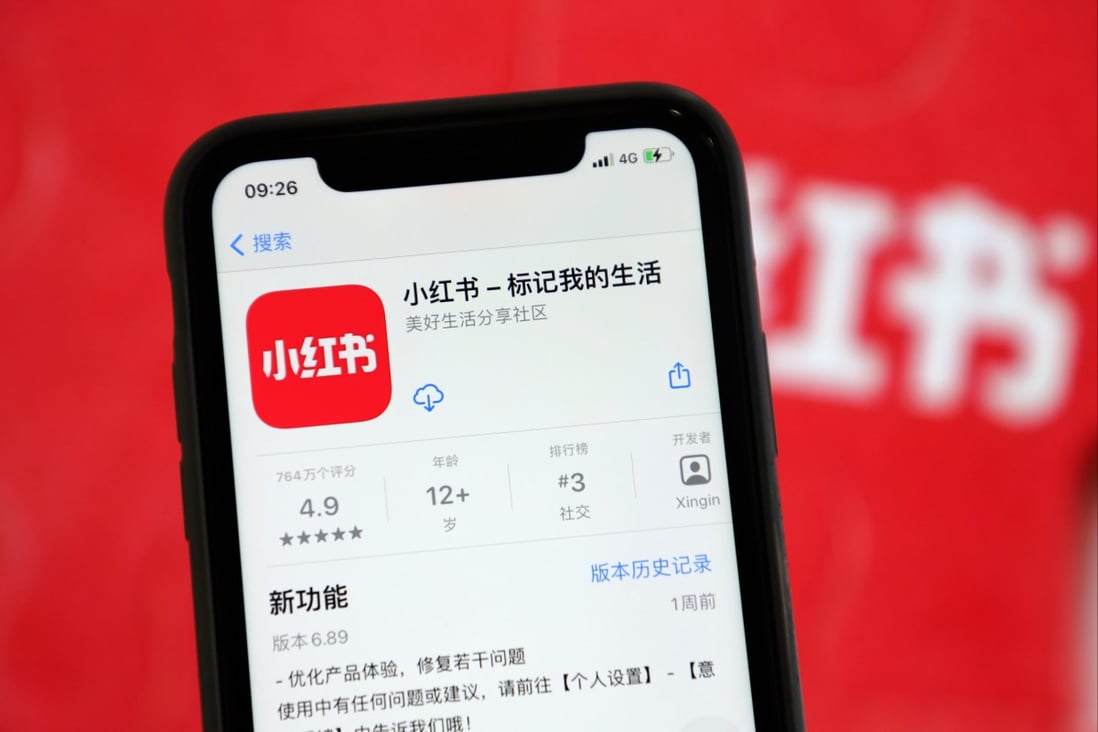 The Xiaohongshu app seen on a smartphone in Yichang, Hubei province, on April 29, 2021. Photo: Costfoto/Barcroft Media via Getty Images