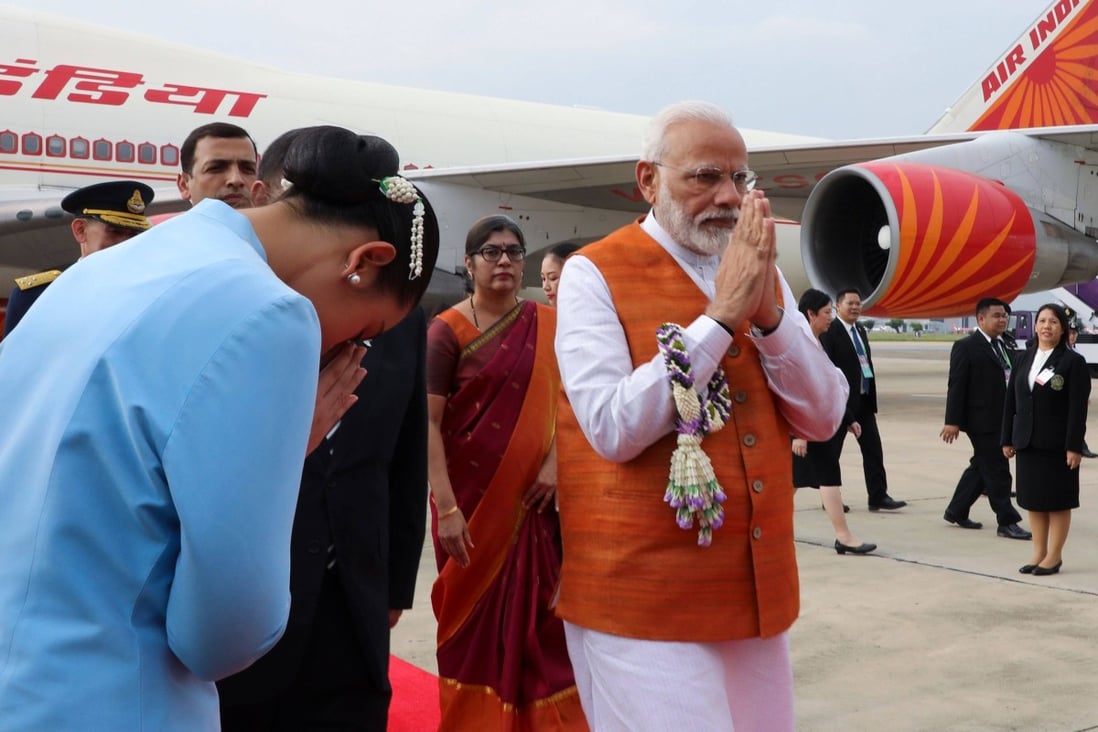 India’s Prime Minister Narendra Modi arrives at Don Mueang International Airport for the 35th Asean summit in Bangkok on November 2, 2019. Photo: AFP/ 35th Asean 2019 Summit Secretariat