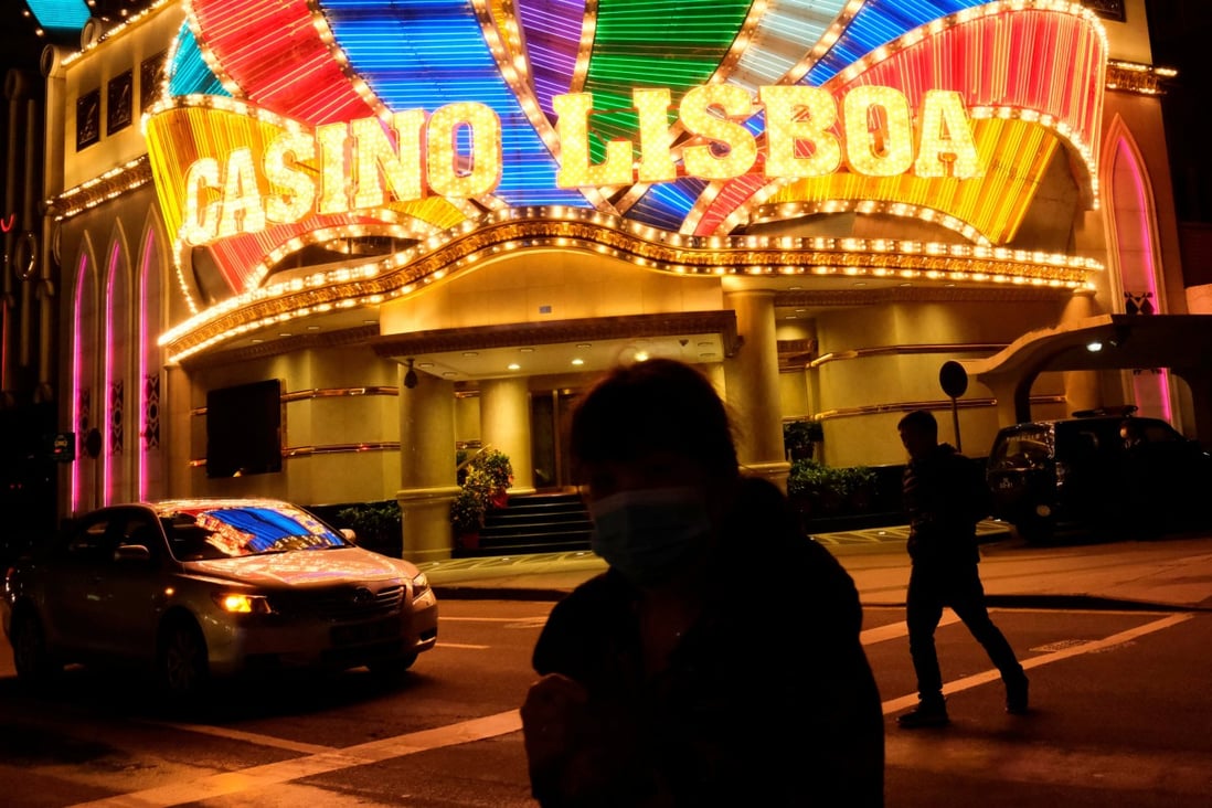 People walk in front of Casino Lisboa amid Covid-19 in Macau in 2020. Photo: Reuters