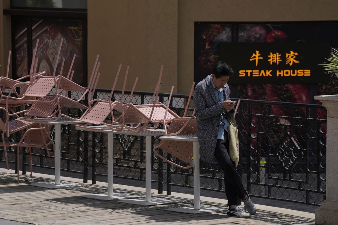 Restaurants in Beijing have been banned from offering dine-in services during the Labour Day break. Photo: AP