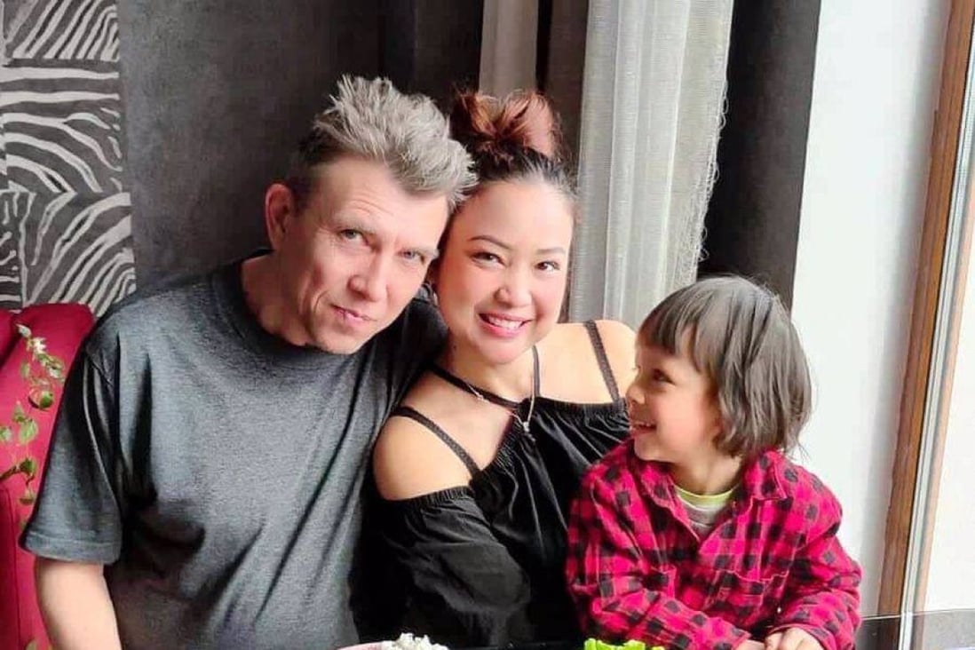 Maya, an Indonesian women, has dinner with her husband and son in Odesa. She is among a growing list of Indonesians staying in Ukraine despite Russia’s invasion of the country. Photo: Maya