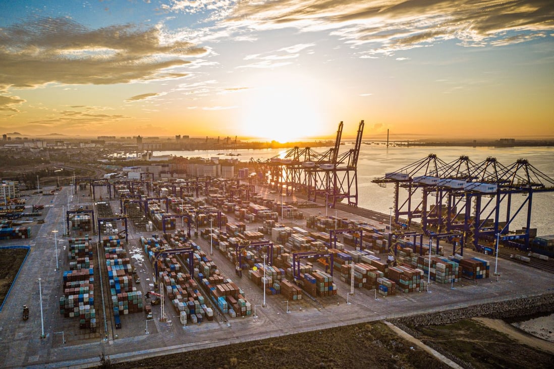 Yangpu international container port in south China’s Hainan Province. Photo: Xinhua
