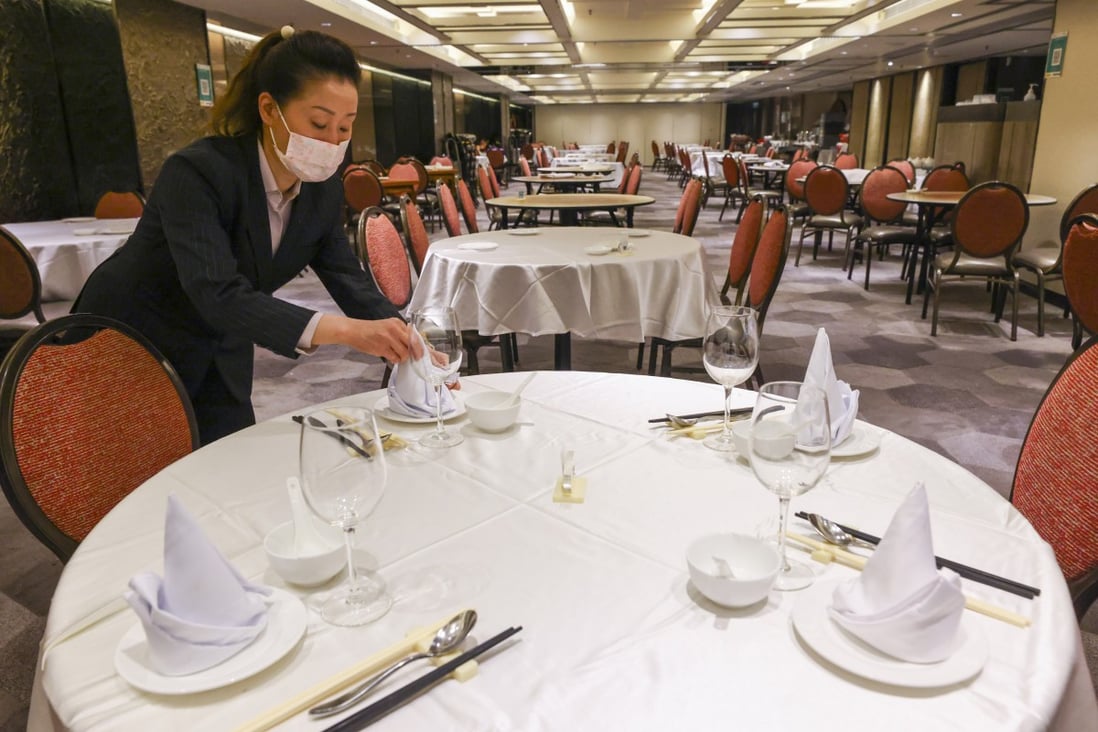 Among key moves in the latest easing of social-distancing curbs is the relaxation of a cap on diners per table at restaurants, from four to eight. Photo: Dickson Lee