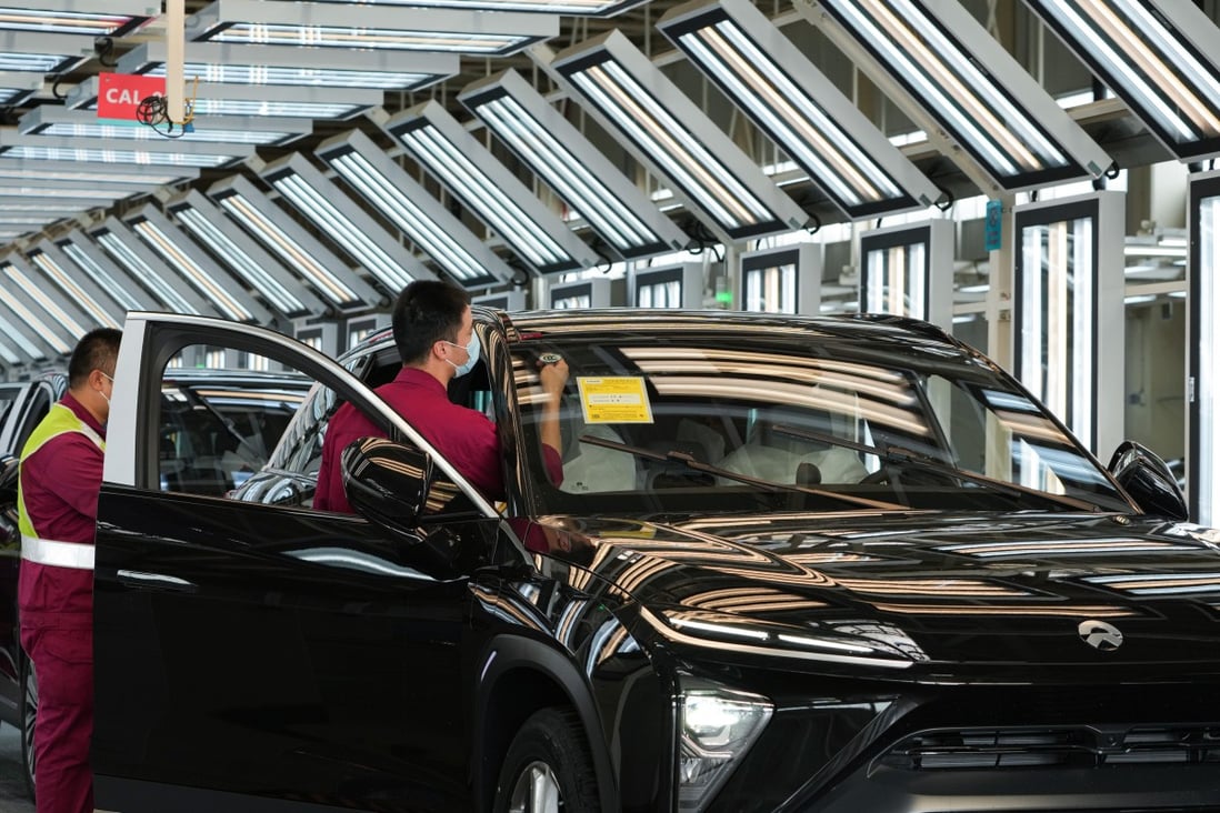 Trial operations at NeoPark, co-developed by Nio and the Hefei municipal government, come just two weeks after the carmaker suspended work at its first factory for five days. Photo: Xinhua