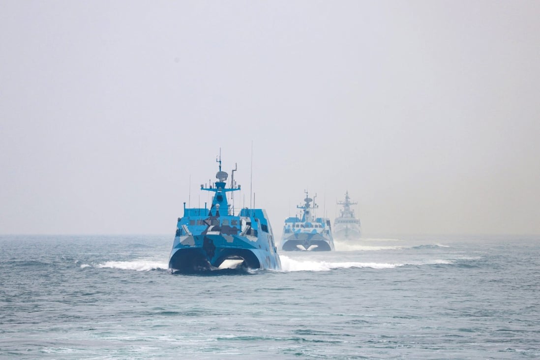 The PLA Navy’s Eastern Theatre Command has called its drills a  warning against the ‘false signals sent out by the US on the Taiwan issue’. Photo: Weibo