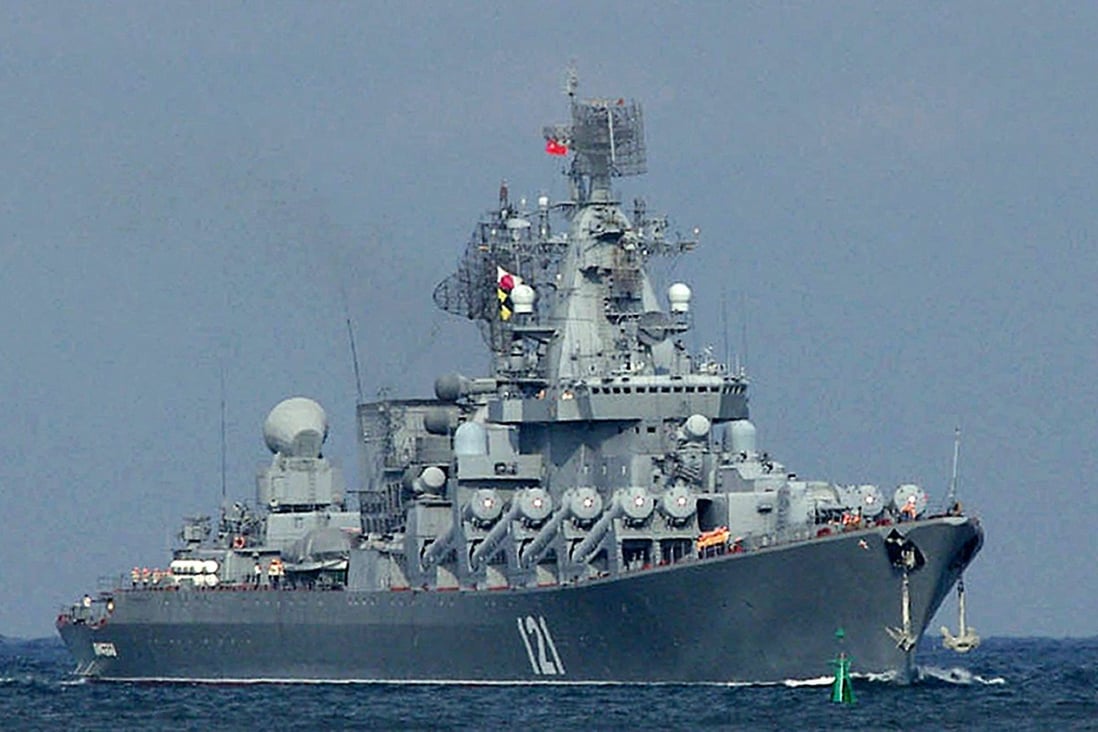 The Moskva was the flagship of Russia’s Black Sea Fleet. File photo: AFP