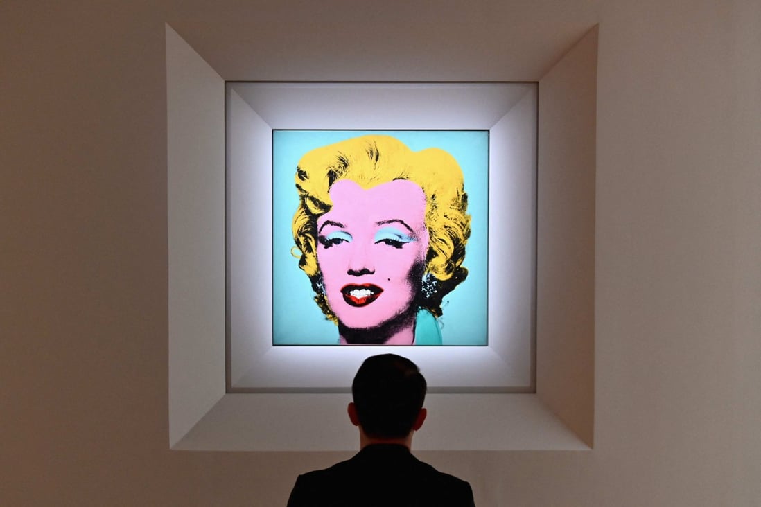 Andy Warhol’s ‘Shot Sage Blue Marilyn’. Photo: AFP