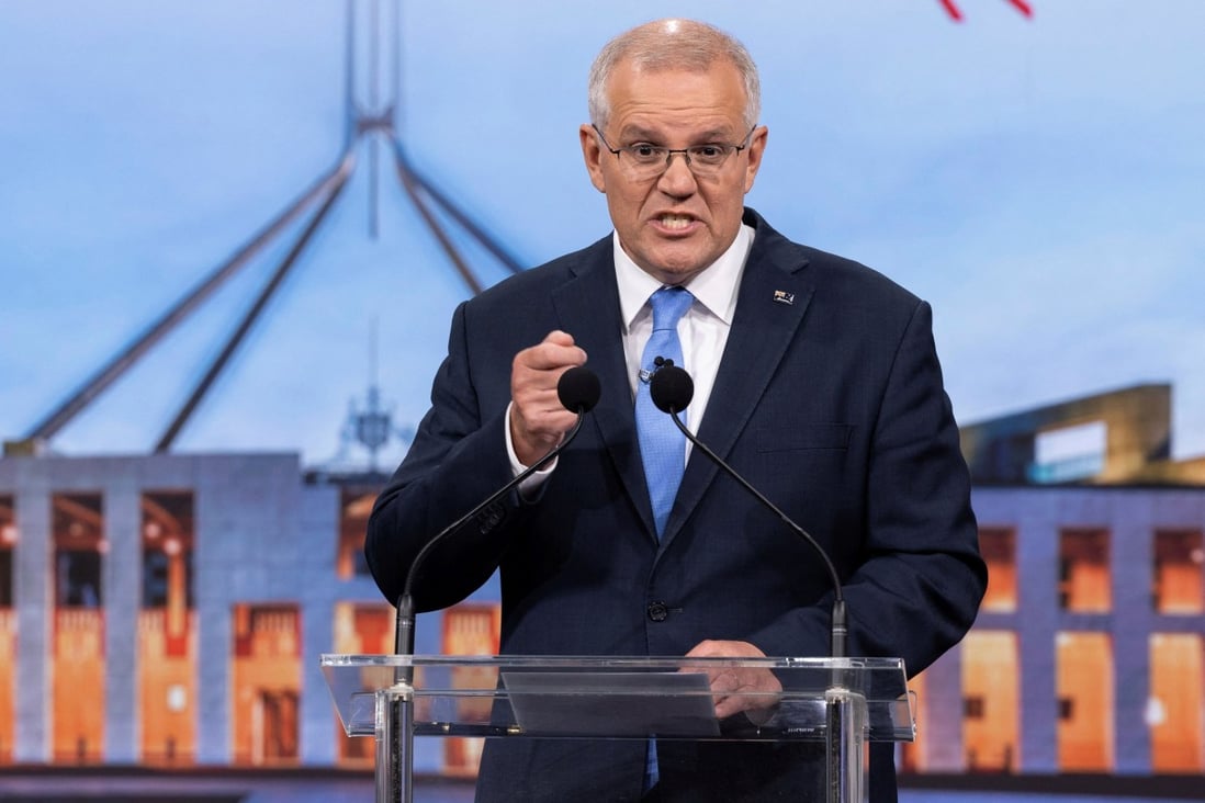 Australian incumbent Prime Minister Scott Morrison said this week his country was “very aware of what the Chinese government’s ambitions are in the Pacific”. Photo: Reuters