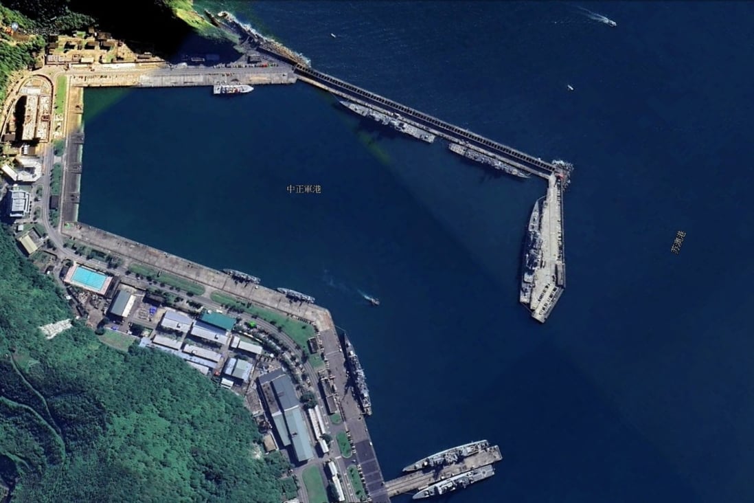 Analysts said the model pier resembles the Suao naval base in Taiwan. Photo: Google