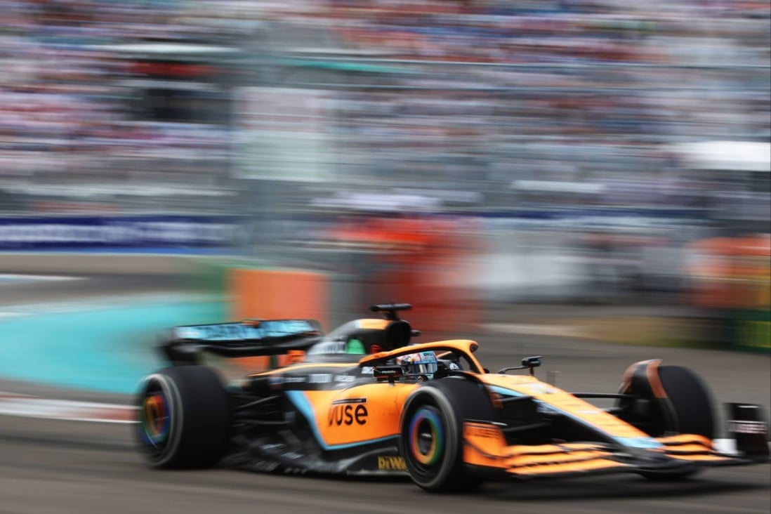 MIAMI, FLORIDA - MAY 08: McLaren F1 driver Daniel Ricciardo on track during the Miami Grand Prix. Photo: AFP