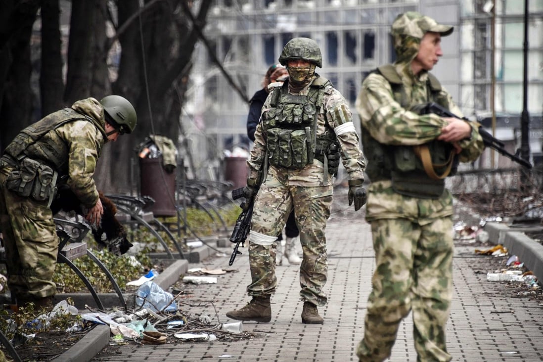 Russian soldiers in Mariupol, Ukraine. File photo: AFP