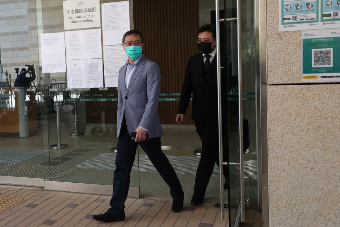 Royston Chow (left) at West Kowloon Court in December 2020. Photo: Sam Tsang