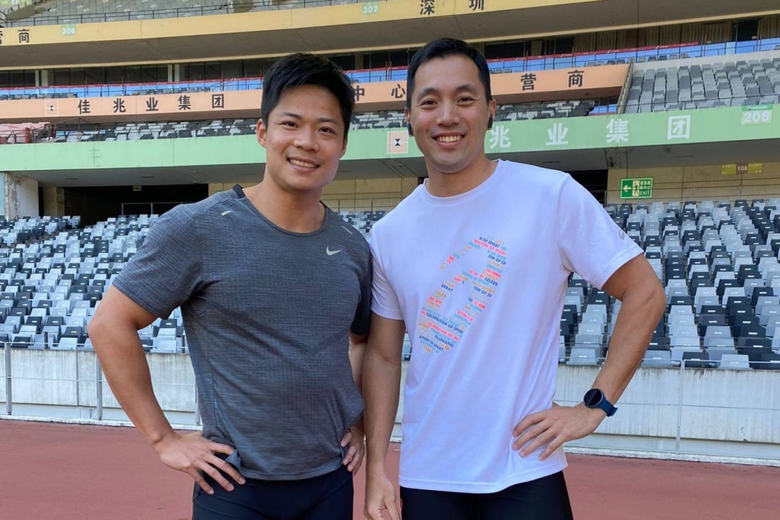 Ng Ka-fung (right) calls Su Bingtian his ‘big brother’. Photo: Handout