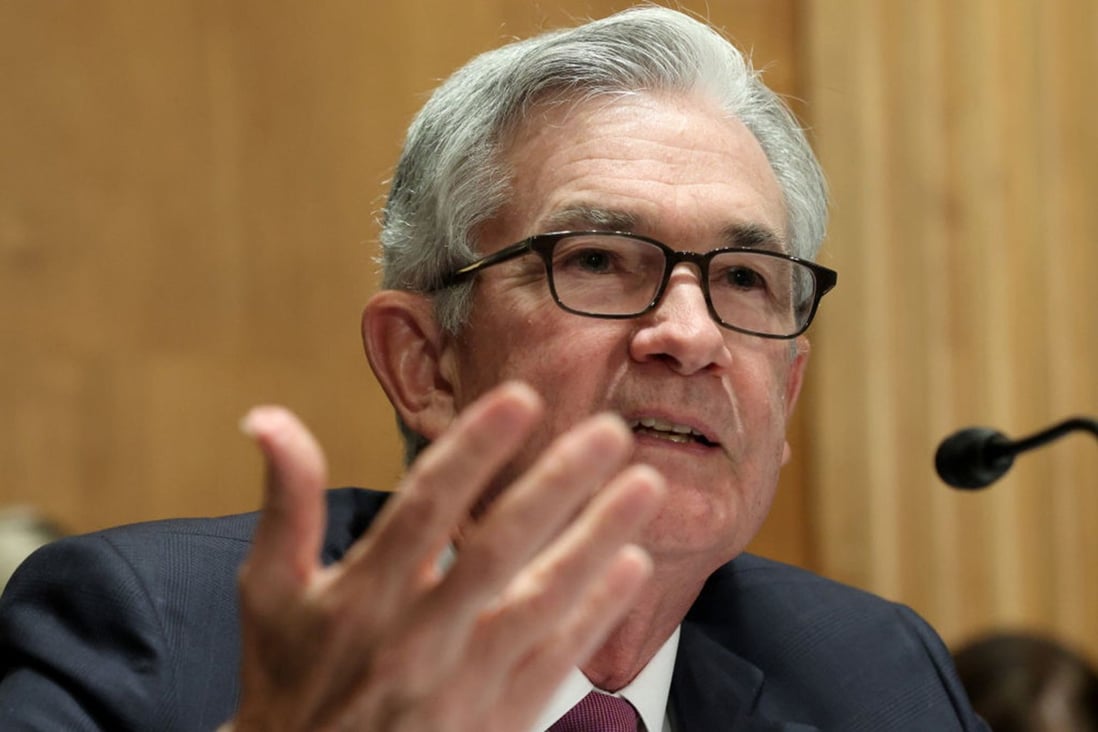 US Federal Reserve chairman Jerome Powell testifies before a US Senate committee on July 15, 2021. Powell recently said it was unclear whether the Fed would be able to engineer a soft landing because of factors outside its control. Photo: TNS