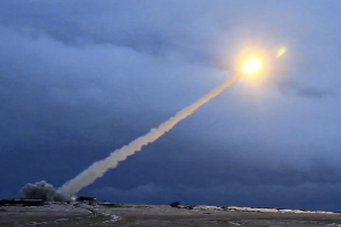 Russian footage from 2018 shows the launch of what President Vladimir Putin says is a new intercontinental cruise missile. Photo: AP