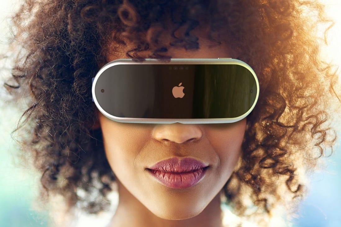 A concept design for an Apple virtual reality headset by Antonio De Rosa. Apple recently showed its headset to its board in a sign that the project is making progress. Photo: Handout