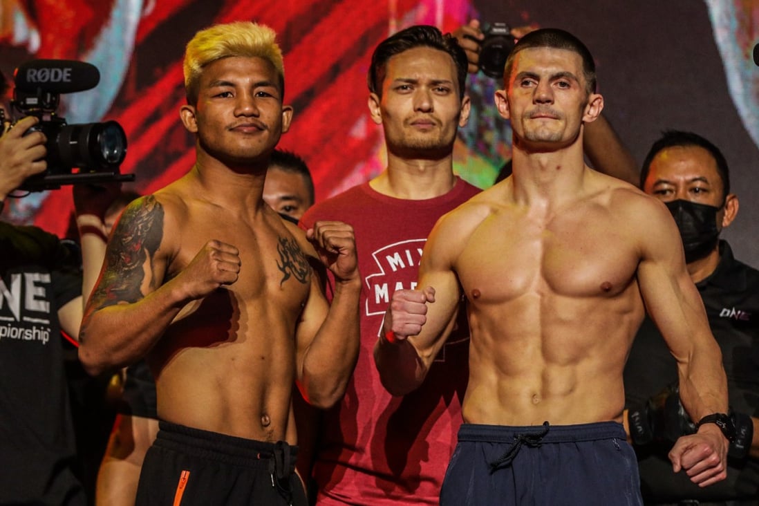 Rodtang Jitmuangnon (left) and Jacob Smith pose before the ONE flyweight Muay Thai Grand Prix. Photos: ONE Championship