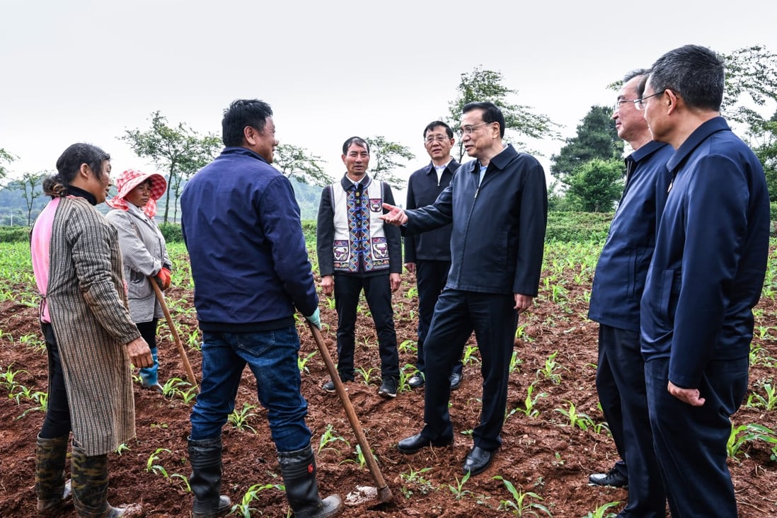 Chinese Premier Li Keqiang underlined food security and pledged more subsidies during a recent trip to southwestern Yunnan province. Photo: Xinhua 