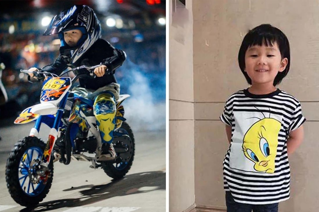 A four-year-old Chinese boy who aspires to become a professional rider trains four times a week with adult riders. Photo: SCMP Artwork
