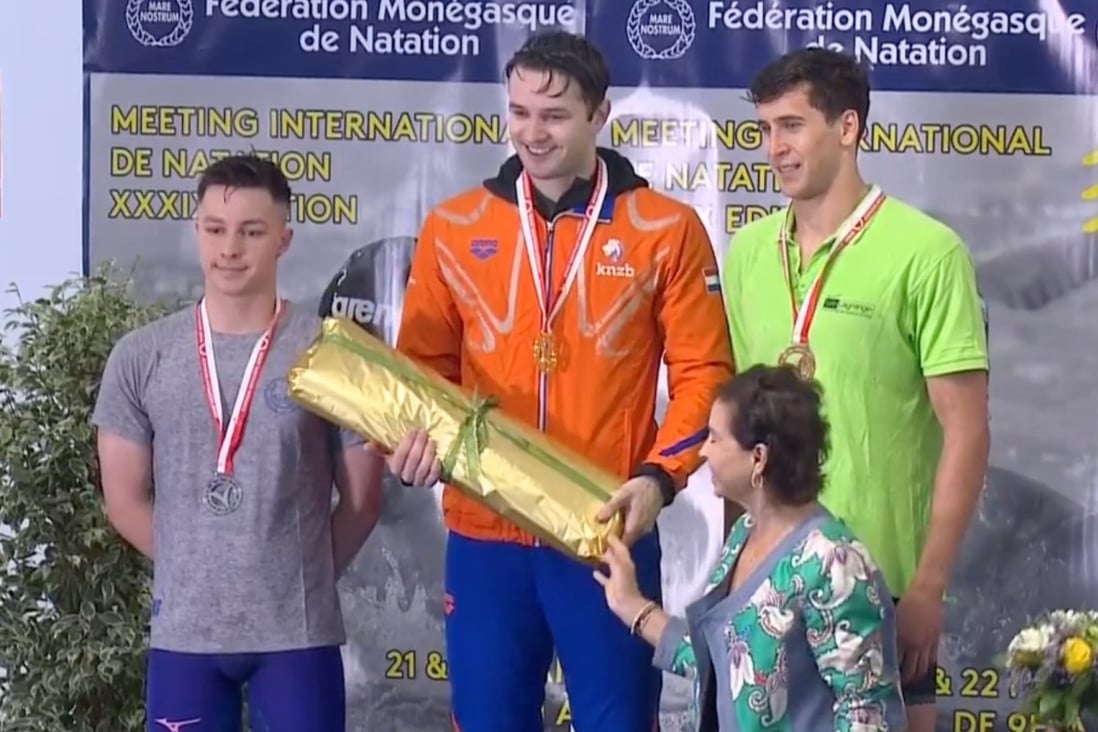 Adam Chillingworth (left) reaches the podium for Hong Kong in Monaco. Photo:  Mare Nostrum Tour