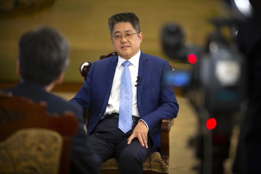 Le Yucheng has appeared more regularly to explain China’s diplomatic stance in recent years. Photo: AP