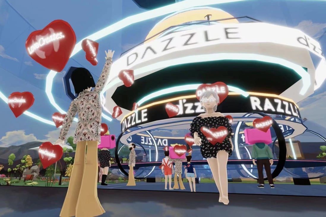 Shanghai-based Dazzle Fashion joined the Metaverse Fashion Week event on blockchain-based Decentraland in March. Photo: Handout