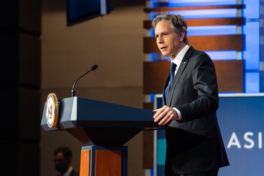 US Secretary of State Antony Blinken used his speech on Thursday to explain existing policies toward China rather than introduce any new direction. Photo: Bloomberg