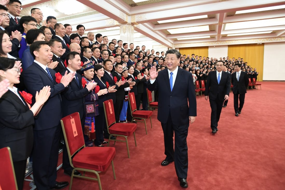Chinese President Xi Jinping (centre) is invoking the country’s past to inspire confidence in its system. Photo: Xinhua
