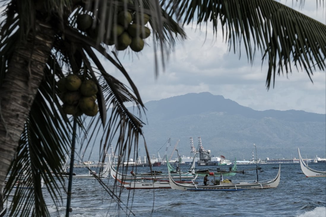 Fishing boats anchored in the Philippines. Seven people were missing on Sunday after a collision between a fishing vessel and a cargo ship. File photo: Bloomberg