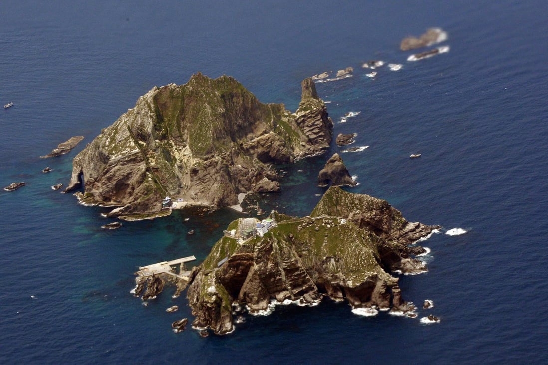 Japan lodged a complaint on Monday over a South Korean ship conducting a marine survey in waters near the Japanese-claimed islands controlled by Seoul. Japan refers to them as Takeshima and South Korea calls them Dokdo. Photo: AP