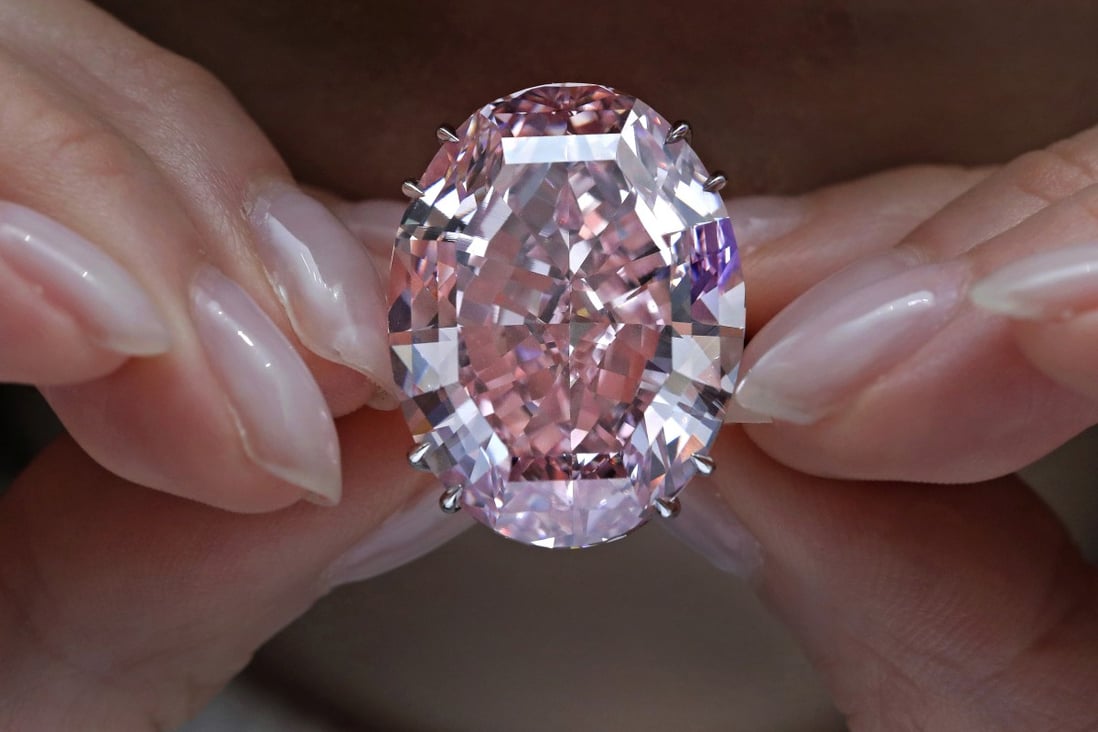 The Pink Star, the most valuable cut diamond ever offered at auction, sold for US$71.2 million at Sotheby’s Hong Kong, in 2017. Photo: AP