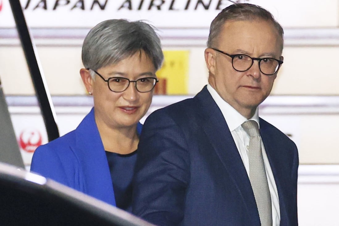 Australian Foreign Minister Penny Wong and Prime Minister Anthony Albanese. Photo: Kyodo