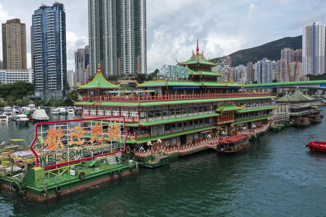 The iconic Jumbo Floating Restaurant may leave Hong Kong in weeks as its operator warns that the 2-year pandemic closure has racked up bills. Photo: Sam Tsang