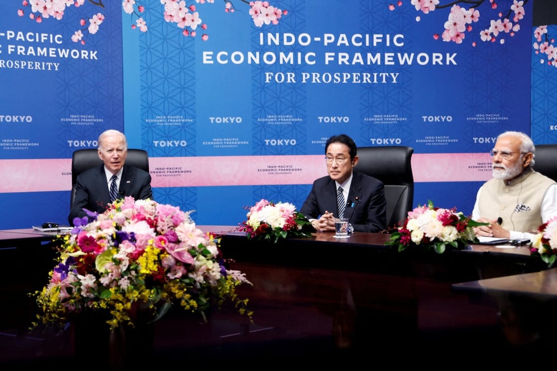 President Joe Biden speaks at the launch of the US-led Indo-Pacific Economic Framework last month. Photo: Reuters