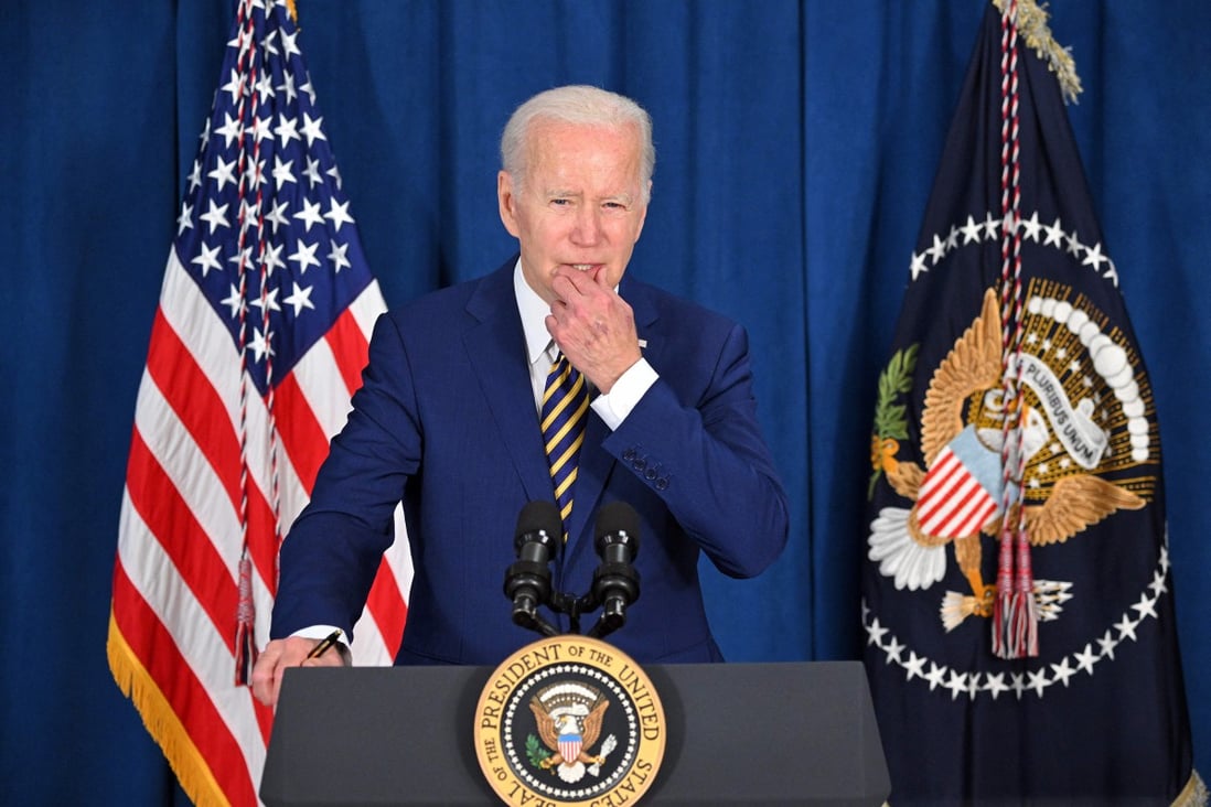 US President Joe Biden at the Rehoboth Beach Convention Centre in Rehoboth Beach on Friday. Photo: AFP / Getty Images / TNS
