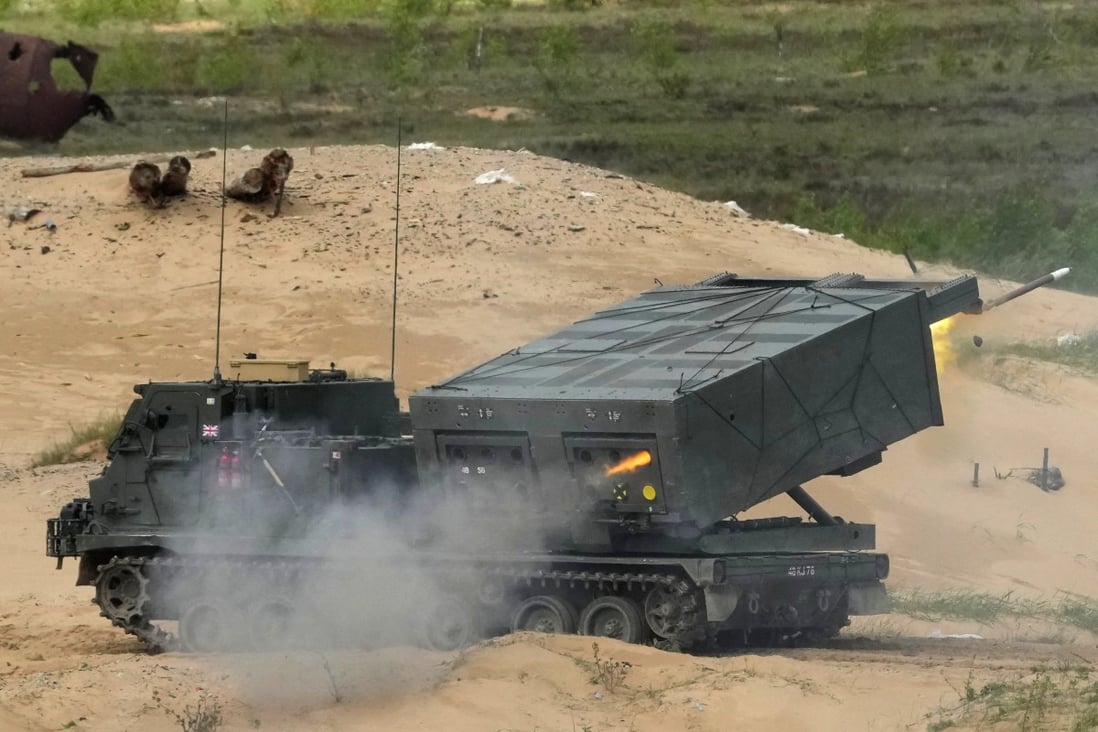 The British army’s M270 Multiple Launch Rocket System (MLRS). Photo: Reuters